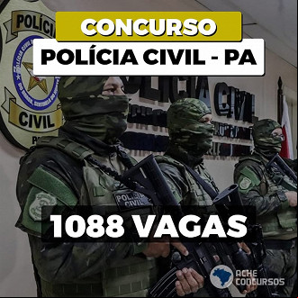 Polícia Civil-PA abre inscrições para concurso com mais de 1.000 vagas Polícia Civil-PA abre inscrições para concurso com mais de 1.000 vagas