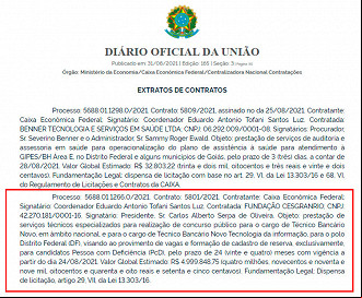 Cesgranrio fará o concurso da Caixa 2021 - Fonte: Diário Oficial Cesgranrio fará o concurso da Caixa 2021 - Fonte: Diário Oficial