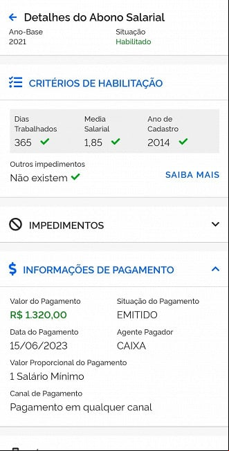 Consulta ao abono salarial ano base 2020 no app CTPS Digital Consulta ao abono salarial ano base 2020 no app CTPS Digital