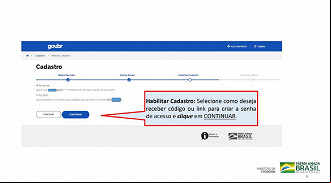 o 5: habilite o cadastro emitindo um código de verificação. Créditos: Reprodução/Governo Federal