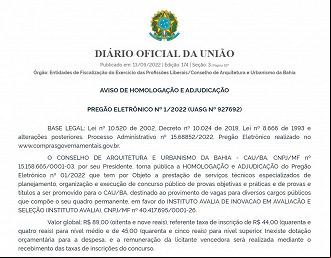 Concurso CAU-BA: Instituto Avalia é a banca escolhida Concurso CAU-BA: Instituto Avalia é a banca escolhida