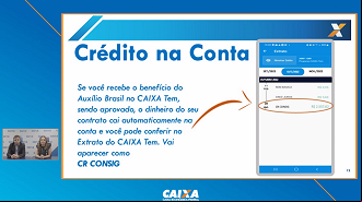 Código CR CONSIG no extrato indica o depósito do empréstimo consignado