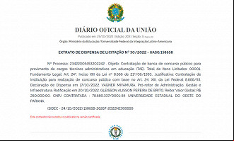 Concurso UNILA 2022 - Banca definida Concurso UNILA 2022 - Banca definida