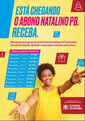 Abono natalino é pago para famílias inscritas no Auxílio Brasil. Imagem: Governo da Paraíba. Abono natalino é pago para famílias inscritas no Auxílio Brasil. Imagem: Governo da Paraíba.