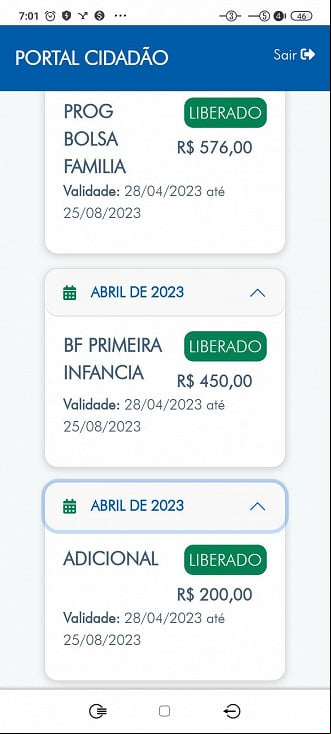 Portal Cidadão mostra valor do Bolsa Família em abril. Portal Cidadão mostra valor do Bolsa Família em abril.