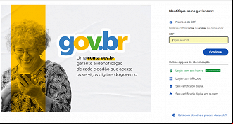 na página do participante do INEP é por meio de uma conta GOV na página do participante do INEP é por meio de uma conta GOV