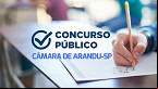Câmara de Arandu-SP abre concurso público para 3 cargos