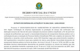 Créditos: Divulgação/DOU Créditos: Divulgação/DOU