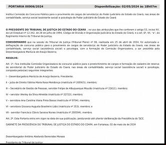 TJ-CE: comissão formada! TJ-CE: comissão formada!